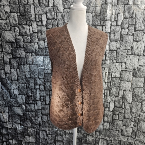 West bound, Large, vintage, 100% wool Button Front Vest - Picture 1 of 9